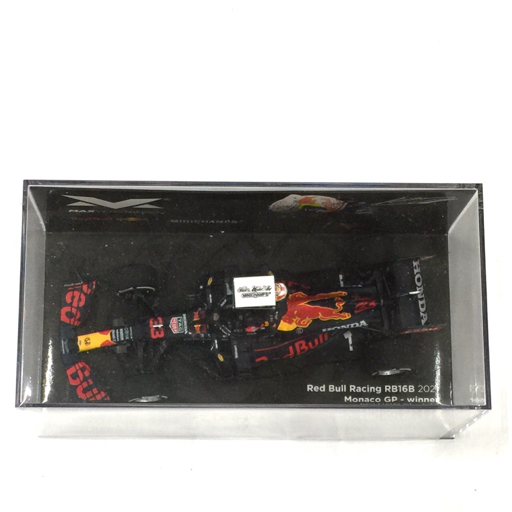 ミニチャンプス 1:43 フェルスタッペン Red Bull Racing RB16B 2021 Monaco GP-winner EDITION 61 ミニカー